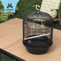 新品未使用鳥かご ケージ 小型 おしゃれ 多頭飼い 持ち運び 鳥籠 鳥小屋 バードケージ 底網 止まり木 鳥 庭 コンパクト バードキャリー 縦長 バードゲージ とりかごのサムネイル