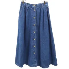 Ameriican Profile 90s オールド USA製 デニム フレアー スカート 10  フロントボタン レディース 【中古】  【230620】