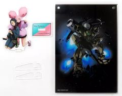 [중고] 아크릴 스탠드 아크릴 패널 니카 & 츄아츄리 & 데미 트레이너 (츄츄 전용기) 적층 아크릴 일러스트 보드 + 아크릴 스탠드 세트 [기동 전사 건담 수성의 마녀 캐릭터 팝 스토어]
