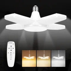 【即日発送】【在庫処分】8畳 調光調色 3000-6500K 80W ペンダントライト 6000lm 常夜灯 シーリングライト 作業灯 省エネ 0-90°角度調節可能 LED 折りたたみ式 天井照明 取付簡単 ガレージライト 工事不要 リビング/玄関/車庫/倉