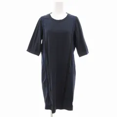 ワイスリー Y-3 ワンピース Tシャツ ひざ丈 ライン ストレッチ ロゴ S 紺 ネイビー /JS ■GY19のサムネイル