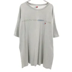 TOMMY HILFIGER トミーヒルフィガー 90s USA製 オールド 半袖 Tシャツ XL グレー メンズ 古着