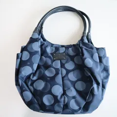 4℃ バッグ トートバッグ ナイロン ドット柄 ネイビー 肩掛け 通勤 通学 軽量 レディース