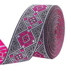 新品 PH PandaHall 手芸用ブレード リボン 長さ7m 幅33mm ヴィンテージジャカードリボン 刺繍入り織りリボン ファブリックリボン DIY衣類アクセサリー装飾装飾用