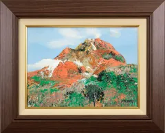 DIK104 真作保証 山本仁吉 「信州」 4号 油彩画 風景画 額装 油絵 DIK104 真作保証 山本仁吉 「信州」 4号 油彩画 風景画 額装 油絵