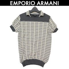 アルマーニ 半袖 ニット 襟付き メンズ EMPORIO ARMANI エンポリオアルマーニ グレー サイズ 48  コンディション B