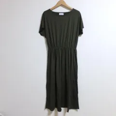 12-65　新品　Alma Design　ロング　ワンピース　カーキ　半袖