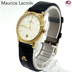 Maurice Lacrolx モーリス ラクロア 89521 クオーツ デイト アナログ レディース 腕時計 革バンド ケース 付き
