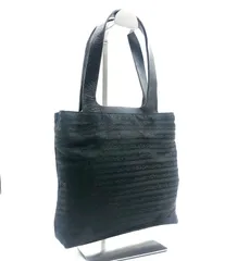 ■極美品■希少デザイン■鑑定済み■PRADA  プラダ　裏地総柄デザイン　トートバッグ　ナイロンキャンバス×レザー　ブラック　シルバー金具　イタリア製　白タグあり