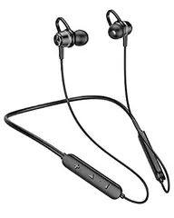 【中古】 Bluetooth 5.1 ワイヤレスイヤホン ネックバンド型 18時間連続再生 IPX7防水規格 CVC8.0ノイズキャンセリング マイク付き ブルートゥースイヤホ