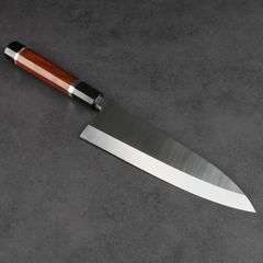 出刃包丁 8寸（刃渡り240mm）普通表面仕上げ 本刃付け 八角柄（購入時選択可能）