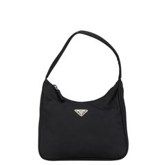 プラダ 三角ロゴプレート テスート 斜め掛け ショルダーバッグ BT0220 ブラック ナイロン レディース PRADA【1-0146683】 -  メルカリ