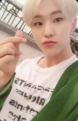 【中古】コレクションカード(男性) SEVENTEEN/HOSHI(ホシ)/右手指ハート・裏面水色/CD「7th Mini Album ： Heng：garae (胴上げ)」(DUL Ver.)封入特典フォトカード