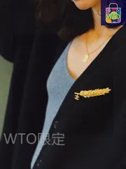 【今日WTO】Chanel シャネル 新入荷 麦穂型 スイスサイン ブローチ-UJT44