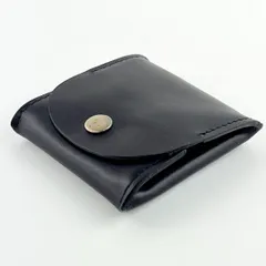 新品 未使用 牛革 ブラック コインケース 小銭入れ ボタン コンパクト 財布 本革 レザー ビジネス シンプル お洒落