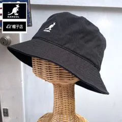 特別SALE⭐　定番人気!　KANGOL　バケットハット　綿素材　洗える帽子　サイズ展開あり　ブラック