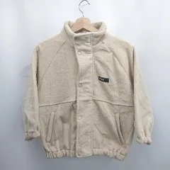 ◇ ⊇ ◎ ●未使用● JEANS-b キッズ 子供服 SECOND 長袖 フリース ブルゾン サイズ120 ベージュ 女の子 男の子 E  【1505290026062】