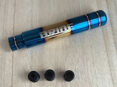 チタンカラー◇BRIDEシフトノブ◇高さ180mm 鏡面 焼入れ◇アダプター付