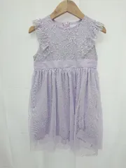 ◇ ⊂ Catherine Cottage キッズ 子供服 チュール ノースリーブ 膝下丈 パーティードレス サイズ110 パープル 女の子 E  【1411130016653】