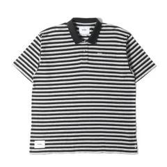WTAPS ダブルタップス ポロシャツ サイズ:S 20SS ボーダー バスク オーバーサイズ 半袖ポロシャツ VASQUE POLO SS 02 ブラック グレー トップス【メンズ】のサムネイル