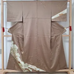 裄66 身丈157.5 袖47　美品！訪問着　古典柄　金彩加工　正絹　袷　へ23E03