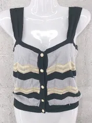 ◇ Supreme.La.La. シュープリーム ララ ノースリーブ キャミソールニット サイズM ブラック グレー ベージュ レディース  【1002800343287】