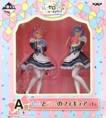 [중고] 피규어 렘 & 램 [이치반 쿠지 Re:제로부터 시작하는 이세계 생활~Happy Birthday REM&RAM!~] A상 렘과 램의 피겨