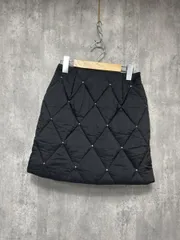 美品 eimy エイミーイストワール タグ付 キルティング スタッズ ミニ スカート sizeS/黒 ◆■◎レディース