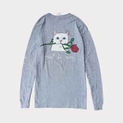 RIPNDIPリップンディップ ヘザーグレー　メンズ 長袖 Tシャツ ロンT　Mサイズ