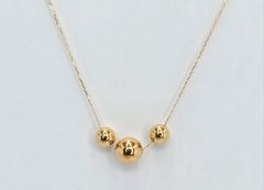K18YG ボールネックレス 1.58g 40cm