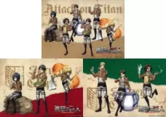 【中古】ポスター オリジナルB5クリアポスター 全3種セット 「進撃の巨人×キリンビバレッジ」 対象商品購入特典