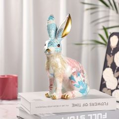ヘレンド フィッシュネット ピンク 磁器 うさぎ フィギュリン 置物