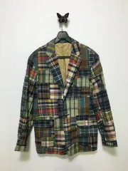 美品✨️ポロラルフローレン パッチワーク ジャケット 花柄 チェック 現行 xs ce018-36307-01b.jpg