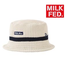 ミルクフェド ニューエラ 帽子 ハット NEWERA NEW ERA milkfed MILKFED BAR KNIT HAT 103252051003 メンズ レディース バケットハット 白 オフホワイト 日よけ オフホワイト ブランド オシャレ ニット