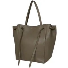 セリーヌ CELINE カバファントム スモール トートバッグ ハンドバッグ ショルダーバッグ トートバッグ レザー ブラウン レディース 【中古】