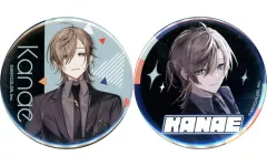 【中古】バッジ・ビンズ 叶 缶バッジ2個セット 「くじスクエア にじさんじ 七次元生徒会!くじ」 D賞