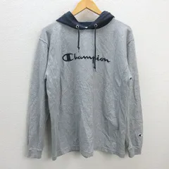 s■チャンピオン/CHAMPION リバースウィーブ プルオーバーパーカー/長袖Tシャツ【L】灰/MENS/83【中古】