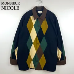 monsieur NICOLE ウールセーター ヴィンテージ MONSIEUR NICOLE 80s archive pattern knit sweater ムッシュ