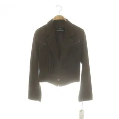 グレースコンチネンタル GRACE CONTINENTAL スエードフリンジジャケット 36 ブラウン /HK ■OS