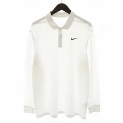 ナイキ NIKE Dri-FIT teamsports ポロシャツ 長袖 ロゴ ゴルフウェア XL 白 ホワイト DN2345-100 /AN36