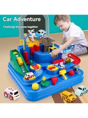 自動車追跡アドベンチャー ファッショナブルな おもちゃの 列車 駐車場、インタラクティブパズルおもちゃセット、子供の誕生日プレゼント