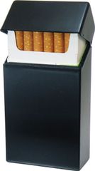 【アウトレット限定特価/パッケージ破損/新品】ブラック たばこケース シガレット ハードケース ロング 100mm ‐ ペンギンライター シガレットケース タバコケース 煙草ケース 黒 樹脂製 プラスチック