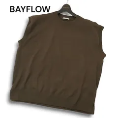 22SS★ BAYFLOW ベイフロー 通年 オーバーサイズ クルーネック ニット ベスト Sz.4 メンズ
