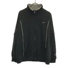 NIKE ナイキ ロゴ刺繍 トレーニング ジップジャケット XL ブラック レディース 古着