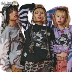 GALFY ガルフィー 反戦 ロンTee Tシャツ L 中型犬 XL 大型犬 151021 BLACK PURPLE GRAY メンズ レディース ギャル 25SS