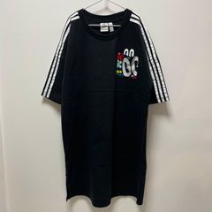 adidas originals アディダスオリジナルス×ハティ・スチュワート カットソーワンピース ブラック
