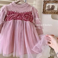 子どもドレス 女の子 ニットワンピース Aライン 入学式 大人っぽい子供服 プチハイネック 切り替え 子供服 キッズ ラウンドネック 秋 冬 女の子 可愛い 暖かい 冬 おしゃれ jinmi02jinmi02