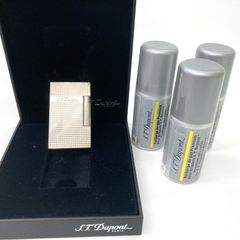 【S.T.Dupont】エステーデュポン シルバーカラー フランス製 ライター 喫煙具 ガスリフィル･フリントセット付き ☆