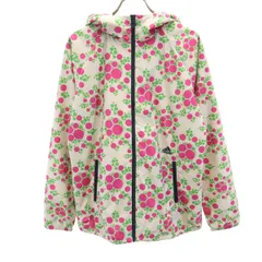 adidas アディダス ランダムドット柄 ウインドブレーカー OT ベージュ ジャケット 裏メッシュ レディース 古着