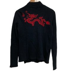 美品 Rene ルネ パールディティール ジップアップ レーシーニット  